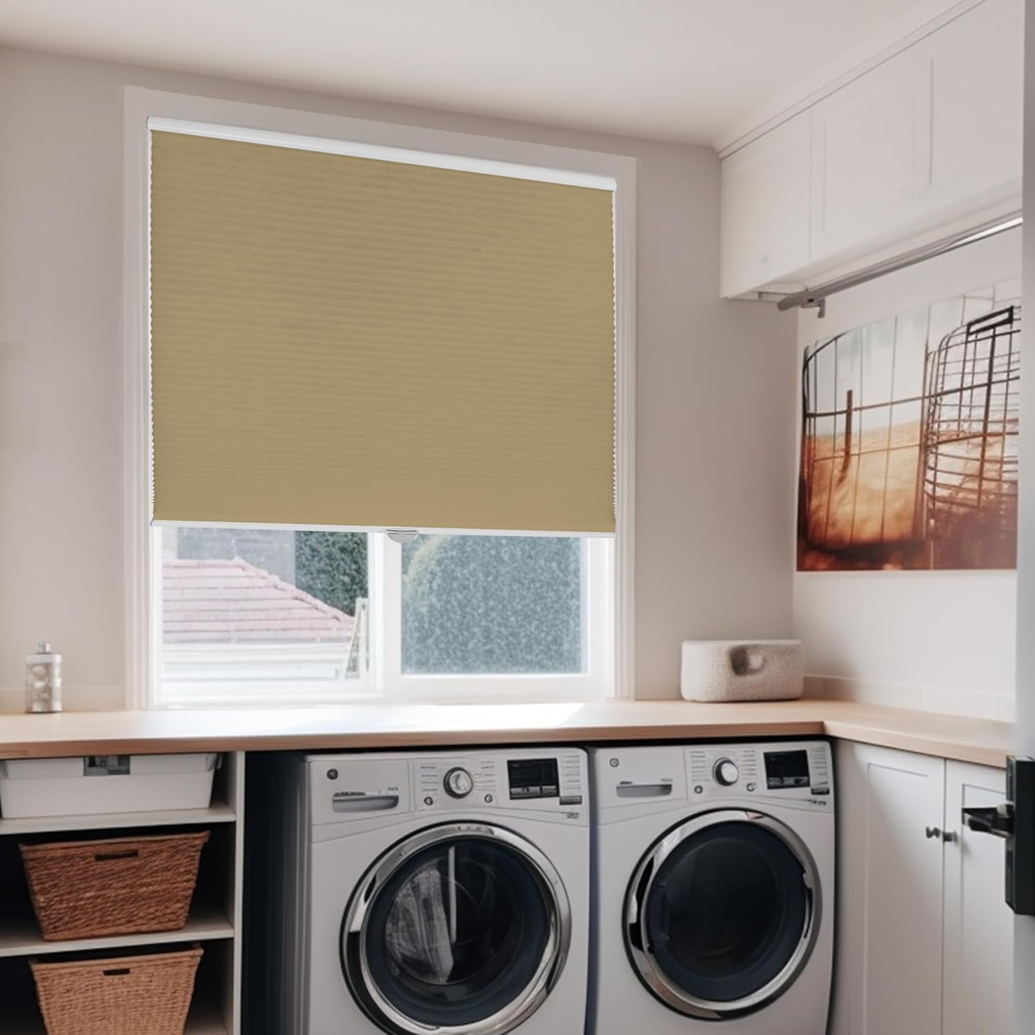Chicology Sand Cordless Light Filtering Cellular Shades 43.25 in. W x 72 in. L