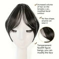 thumbnail image 3 of Women's Clip-on Bangs (1-pack) - Heat-resistant synthetic fiber, natural straight bangs, easy to clip on, everyday hairstyle - suitable for work, parties, dates - voluminous texture adds fullness and, 3 of 15