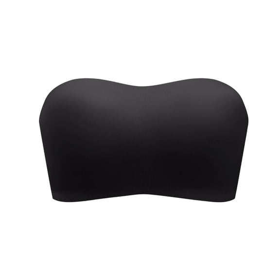 Hduncf Push Up Strapless Bras for Women Supportive Bandeau Bra Fashion Solid Color Wireless No Underwire Padded Tube Bra Black XS