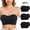 Black, variant on 3 Pack Strapless Bras for Women Plus Size 4-Way Stretchy Tube Top Bra Seamless Wireless Bandeau Bra No Underwire, Breathable Comfort Padded Bralettes for Everyday Wear