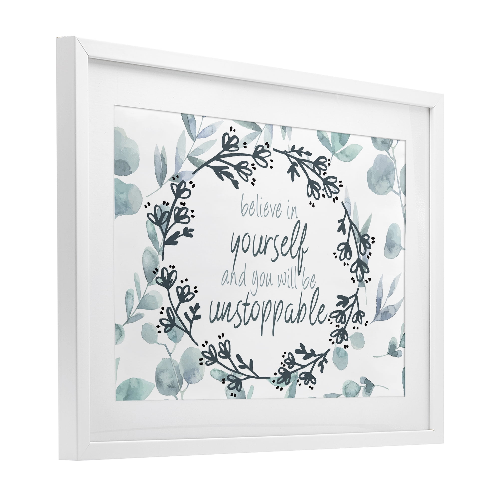 Stupell Industries You Will Be Unstoppable White Framed Print Under Glass, design by Kim Allen