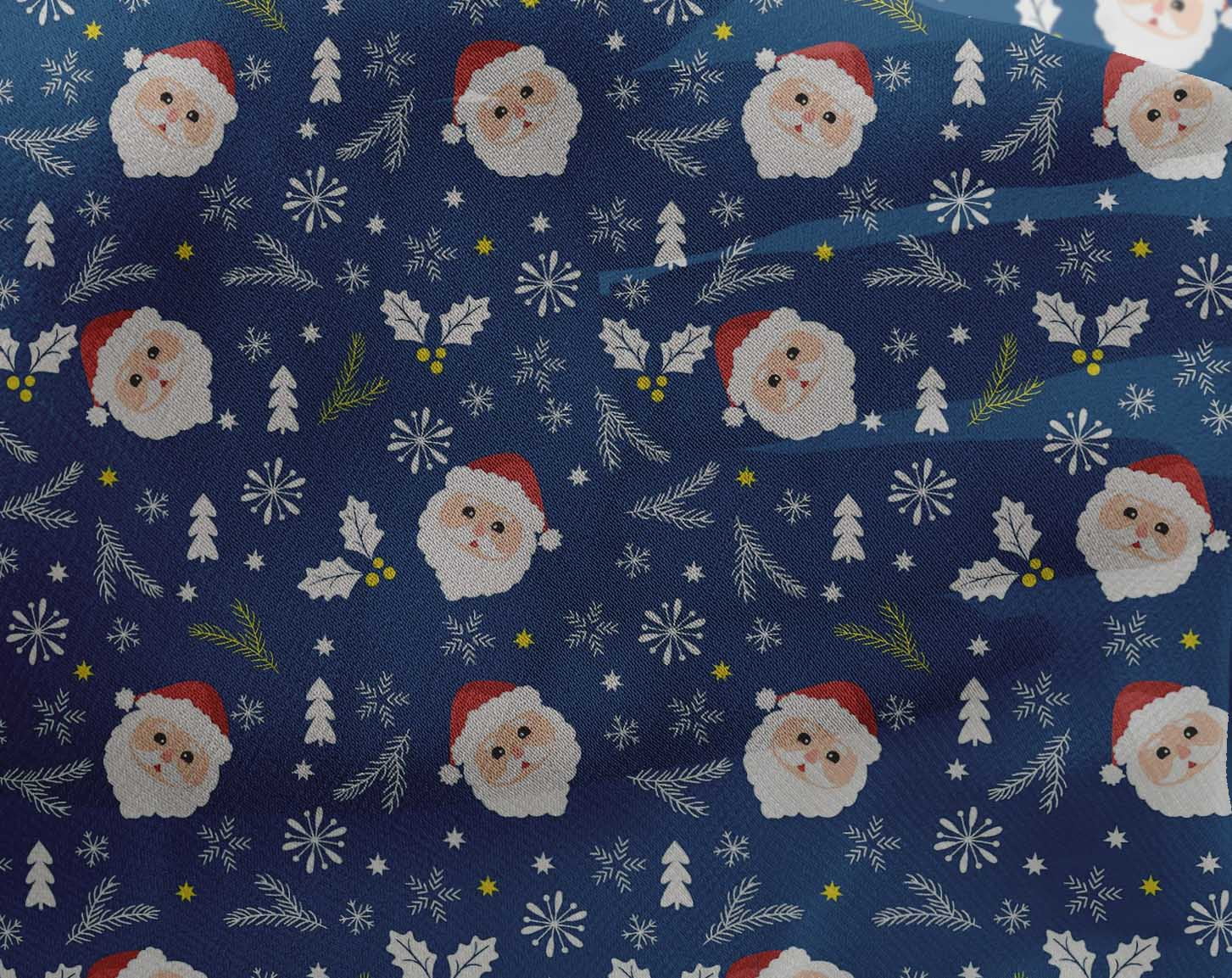 oneOone Georgette Viscose Blue Fabric Christmas Sewing Craft Projects Fabric Prints By Yard 42 Inch Wide