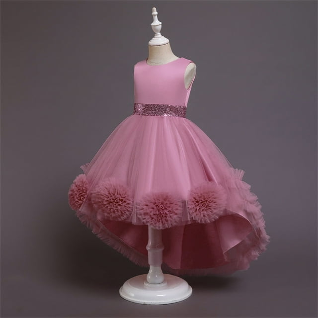 LEEy-world Vêtements pour Bébé Robes Robe Filles Princesse Sans Manches Enfants Bébé Imprimé Été Fête Robe&Jupe, Rouge Pastèque