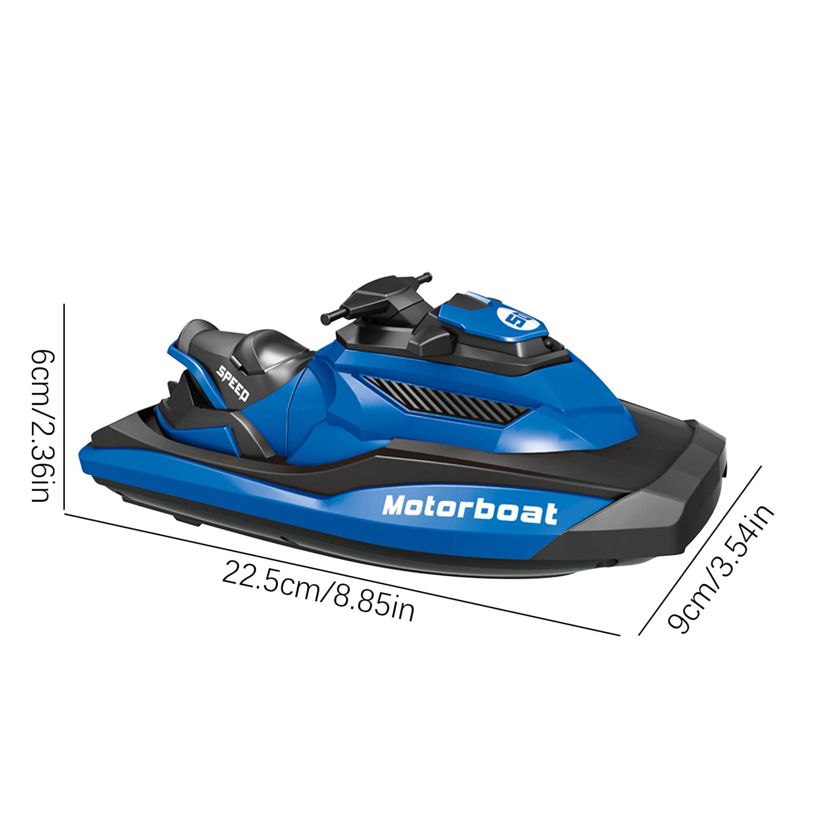 Blue High Speed Rc Boat For Water Surface Racing With 20 Minute Runtime And 90 Minute Charge