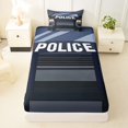 thumbnail image 3 of Manfei Police Car Twin Sheets,Boys Friendly Theme Bedding,Gray,3-Piece,1 Fitted Sheet and 1 Pillowcase, 3 of 6