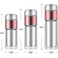 thumbnail image 2 of Alivefuser Tea Infuser, Portable Double Layered Tea Water Separation Glass TeaCup, 3 in 1 Tea Maker, 304 Stainless Steel Filter, Portable Loose Leaf Teas Maker for Travel, Office, Home (black,280ml), 2 of 10