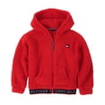 thumbnail image 1 of Sudadera con capucha Tommy Hilfiger para niñas, color rojo sherpa, talla 16, 1 of 3