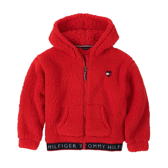 Sudadera con capucha Tommy Hilfiger para niñas Red Sherpa 12-14 años