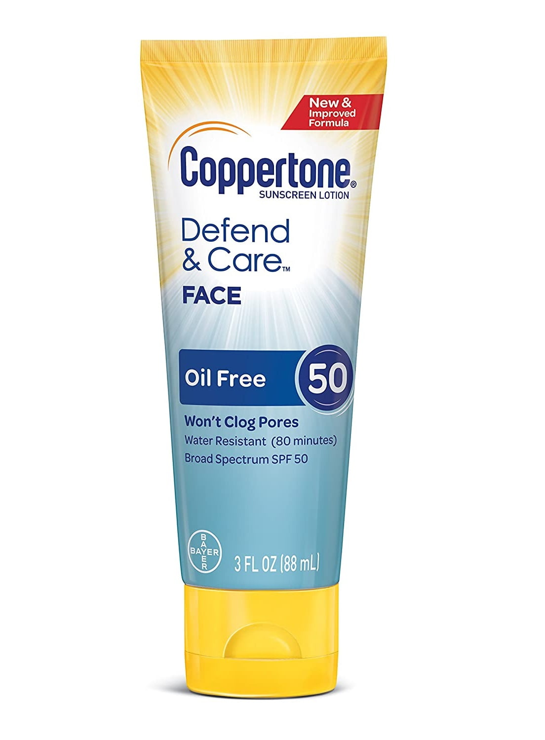 coppertone defend and care face spf 50