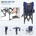 thumbnail image 2 of 2 Pack Heavy Duty Folding Director’s Camping Chair,Portable Folding Lawn Chair for Adults with Side Table,Lightweight Outdoor Seat for Beach,Fishing,Garden,Deck,RV, 2 of 8