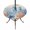 Blue/Red, variant on Round Outdoor Tablecloth with Umbrella Hole and Zipper, Blue Red Seahorse Coastal Tablecloth with Elastic Waterproof, Summer Beach Coral Nautical Patio Table Covers for 31" - 35" Picnic Pool Tables