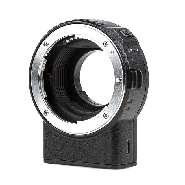 Adaptador de montura de objetivo Adaptador de montaje de lente de enfoque automático Viltrox NF-M1 Compatible con transmisión EXIF VR Compatible con lente de montaje Nikon F a cámara Micro Four Thirds Viltrox Adaptador de montura de lente
