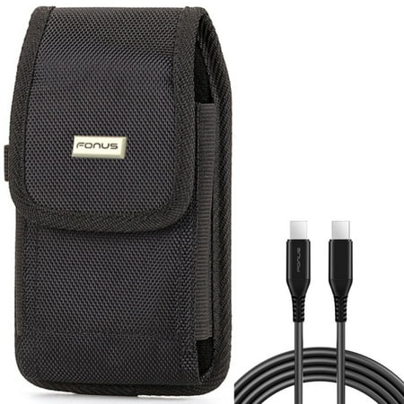 10ft Long USB-C Cable w Case Belt Clip for Samsung Galaxy S20 Fan Edition - PD Fast Charger Cord Power Wire [Type-C to Type-C]  Rugged Holster Canvas Cover fits Galaxy S20 FE (Fan Edition) price history on PriceWatchPro