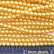 UnCommon Artistry Glass Pearl Beads 200pcs 4mm - Gold