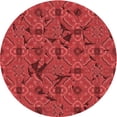 thumbnail image 1 of Ahgly Company Machine Washable Indoor Square Transitional Red Area Rugs, 3' Square, 1 of 7