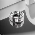 thumbnail image 7 of 2ct D Color Emerald Cut Moissanite Engagement Ring For Men 925 Sterling Silver 18K Gold Plated Wedding Band Man Ring, 7 of 7