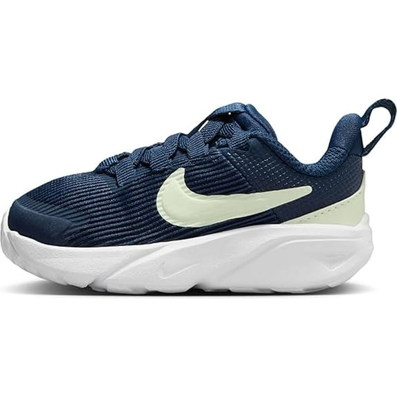 Nike Star Runner 4 Baby/Toddler Shoes (DX7616-409, Midnight Navy/Dusty Cactus/White/Volt Tint) Size 10