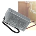 thumbnail image 1 of Portable Aluminum Ashtray With Lid, Mini Embossed Pattern Wide Application For Bar Indoor Outdoor , Suitable For Parties And Social Gatherings, 1 of 8