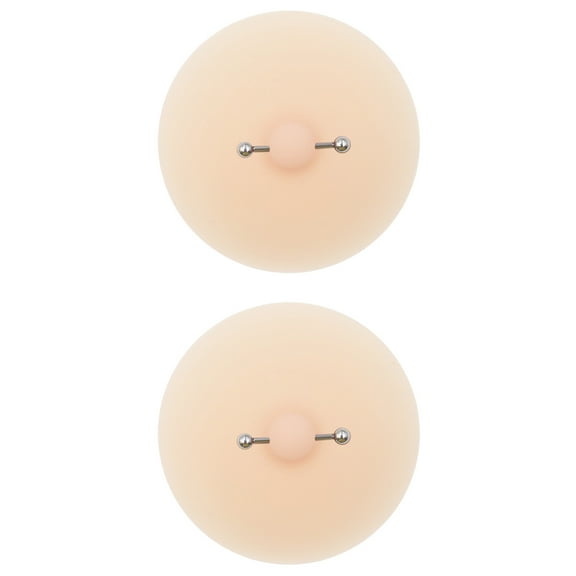 Women Nipple Covers Pasties with Faux Piercing Lingerie Reusable Breast Sticker Adhesive Sticky Bra Intimates Accessies