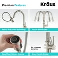 thumbnail image 6 of KRAUS Sellette™ Single Handle Pull Down Kitchen Faucet with Deck Plate and Soap Dispenser in all-Brite™ Spot Free Stainless Steel Finish, 6 of 11