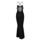 thumbnail image 4 of SAYOO , vestidos largos negros de verano para mujer, vestidos elegantes sin espalda con tirantes finos, vestidos de una pieza de verano tipo cruz SAYOO casual, 4 of 5