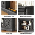 thumbnail image 4 of 58" Farmhouse TV Stand for 65 Inch TVs with Sliding Barn Door, Rustic Wood Entertainment Center Media Console Cabinet for Living Room, 4 of 7