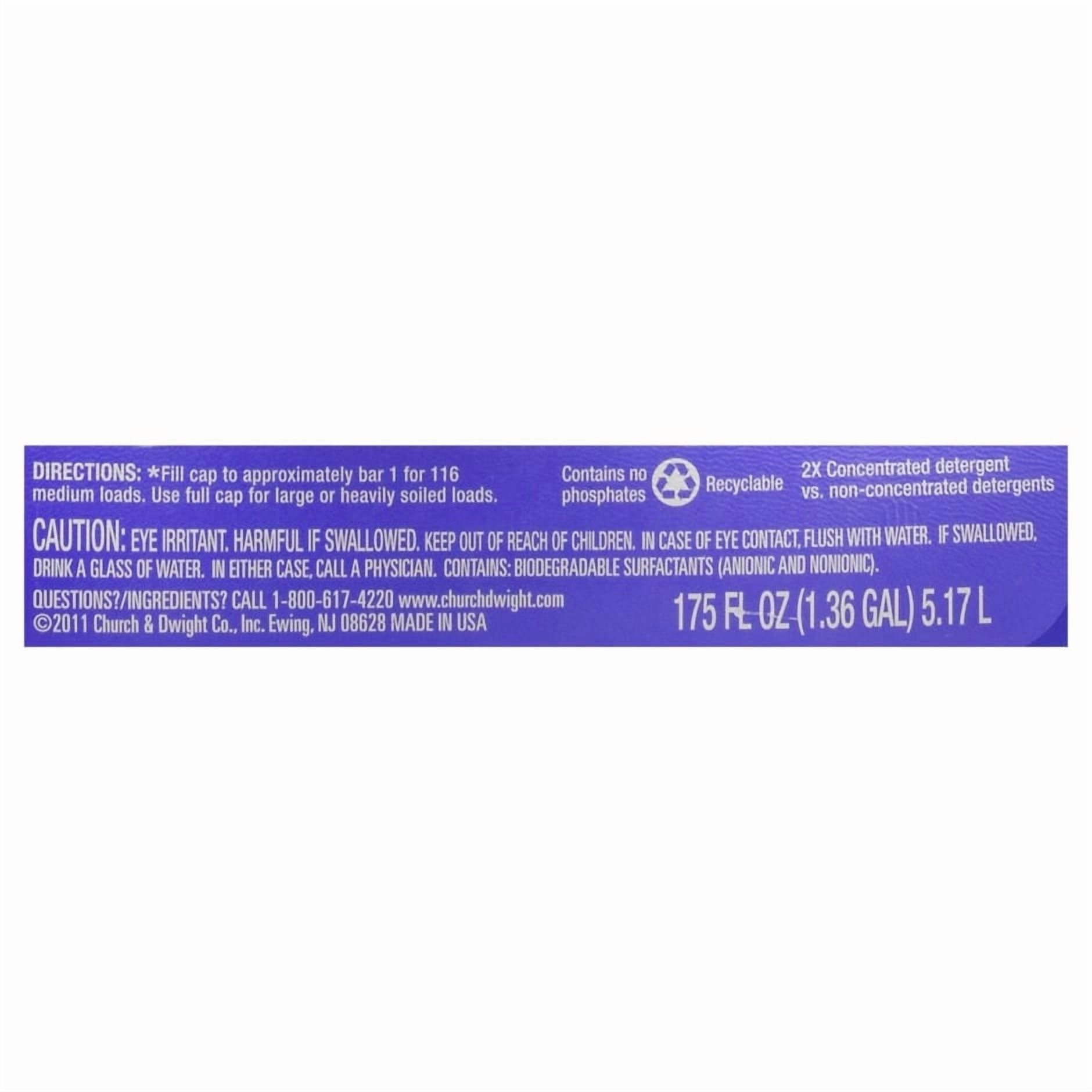 Xtra Lavender & Vanilla Liquid Laundry Detergent (Pack 1) - 116 Loads, 175fl