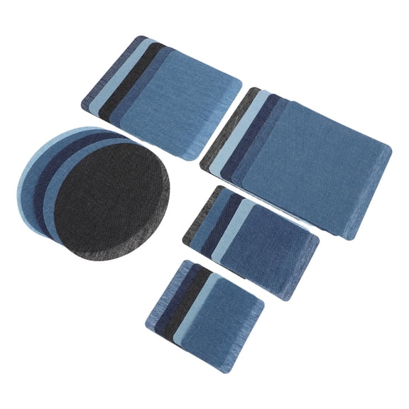 Milisten 25Pcs Clothing Repair Patches Assorted Color Sewing Appliques for DIY Crafts