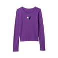 thumbnail image 1 of Remera GAP para Niñas de Manga Larga con Cuello Henley Acanalado en Ultra Violeta Talla L, 1 of 1
