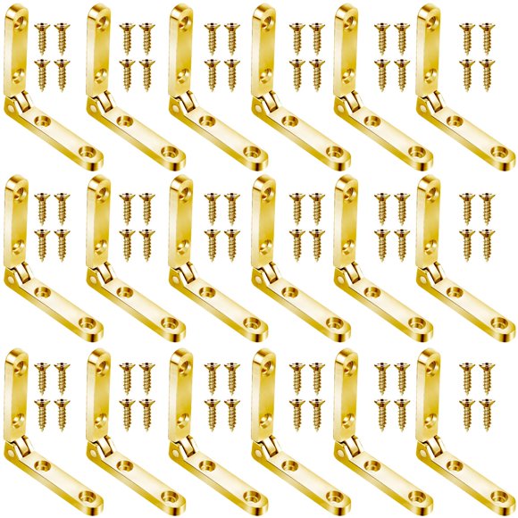 Bisagras Joez Wonderful 18 piezas 90° doradas pequeñas 3 x 3 x 0,6 cm
