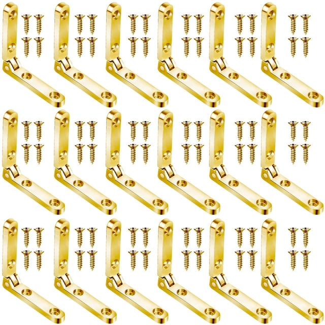 Bisagras Joez Wonderful 18 piezas 90° doradas pequeñas 3 x 3 x 0,6 cm
