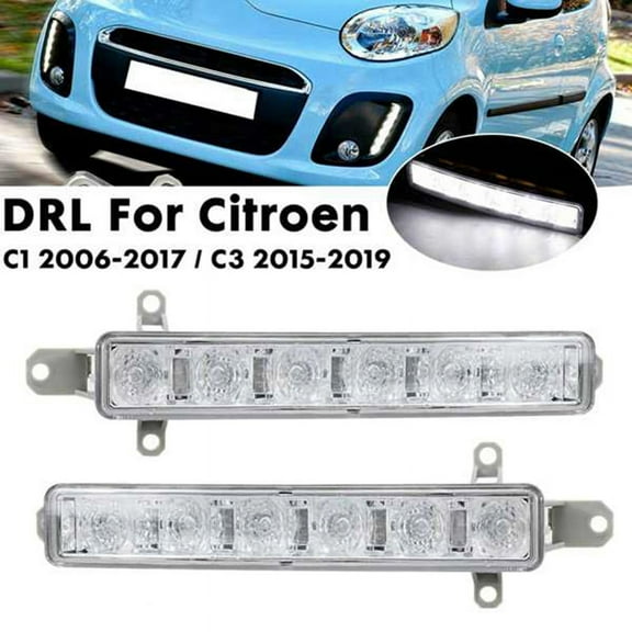 Car L R LED DRL Fog Light for C1 06-17 C3 15-19 Auto Driving Lamp Daytime Running Ligh y10783