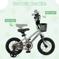 thumbnail image 5 of Costway 12" Kid’s Bike with Training Wheels Adjustable Handlebar & Seat Handbrake Silver, 5 of 10
