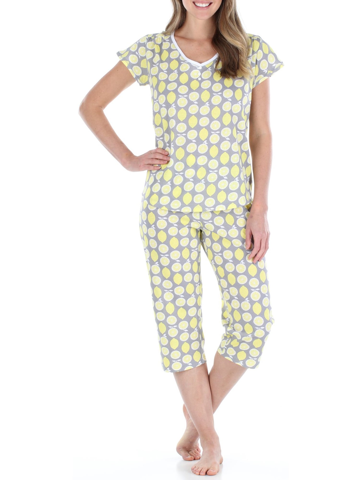 Sleepyhead Sleepyheads Women's Cotton Short Sleeve VNeck Top and