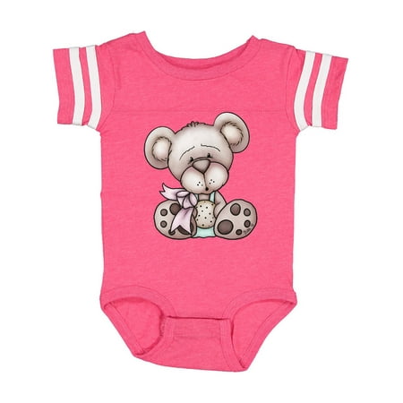 

Inktastic Teddy Bear with Cookie Gift Baby Boy Bodysuit