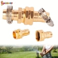 thumbnail image 2 of 2Pcs 5/8 3/4Inch Brass Garden Hose Repair Mender Kit Water Hose End Mender Male Female Hose Connector Set with 4 Stainless Steel Clamp, 2 of 8