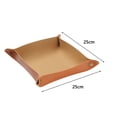 thumbnail image 4 of PU Desktop Storage Box Key Hall Tray Cosmetic Jewelry Organizer (Caramel), 4 of 5