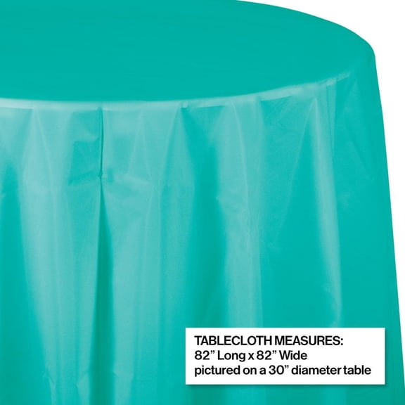 Teal Tablecover Octy Round 82"