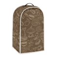 thumbnail image 2 of Yuyamidu Coffee Theme Blender Cover Stain Resistant Coffee Juice Machine Blender Dust Cover Universal Stand Mixer Case Kitchen Appliance Decorative Cover, Brown, 2 of 6