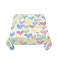 thumbnail image 5 of Wukai Hand Drawn Colored Hearts Waterproof Tablecloth for Kitchen Dining, Fits Square Tables for 2-4 Seats -54"x54", 5 of 7
