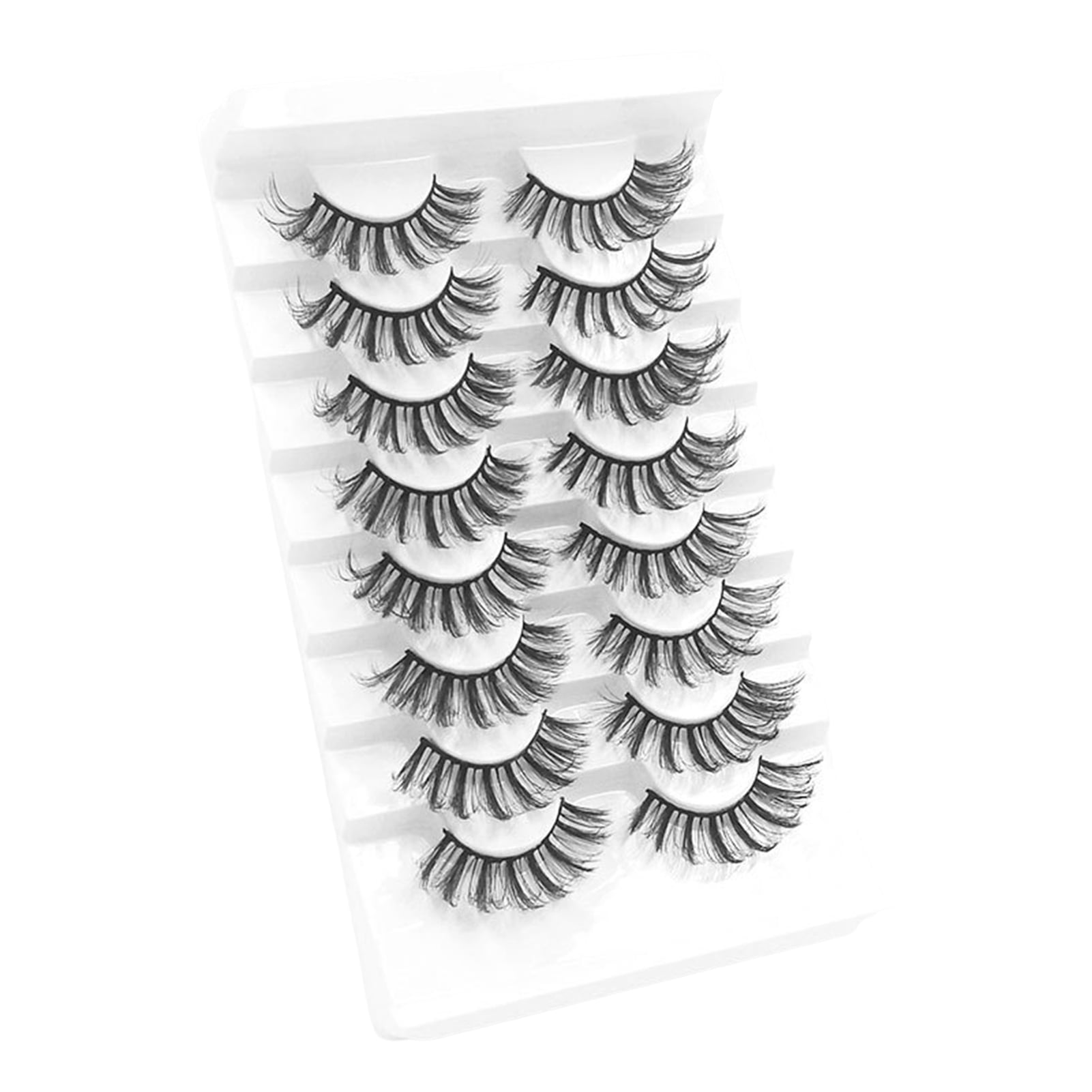 Sarkoyar 8 Pairs Eyelashes No Residue 3D Curly Effect Silky Surface