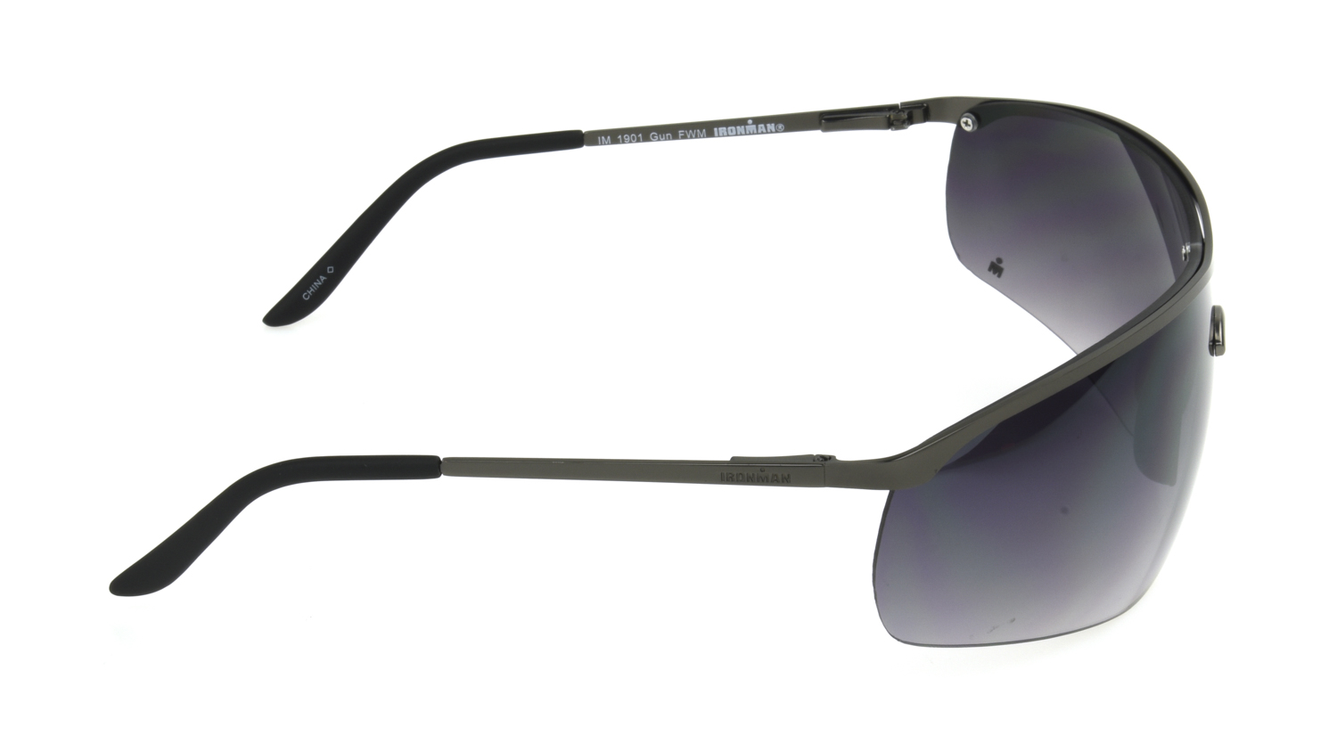 IRONMAN Men's Gunmetal Shield Sunglasses PP02 - image 3 of 3