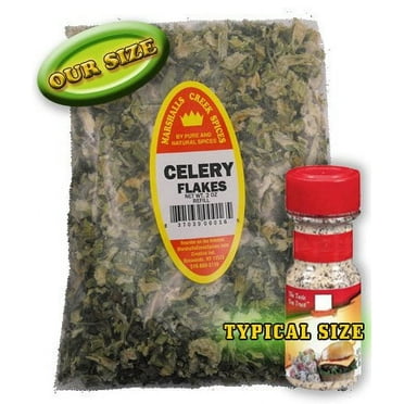 CELERY FLAKES REFILL - FRESHLY PACKED IN FOOD GRADE HEAT SEALED POUCHES