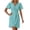 Z-Mint Green574, variant on JIAYUE Women's Dress Short Sleeve Above Knee Casual V Neck Everyday Comfortable Summer Spring Pure Color Flowy With Leggings Trendy Female Dresses