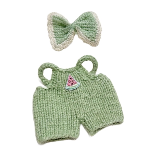 Mono con tirantes de pierna ancha perfecl para muñecas de peluche 5,91'' verde