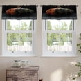 thumbnail image 2 of LALILO Kitchen Curtain Valance Autumn Trees Leaves Rocks Rod Pocket Window Curtain 52"x 18" Set of 2, 2 of 7