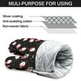 thumbnail image 7 of Cute Oven Mitts,Black Christmas Santa Pattern Oven Mitt 2-Pack Set,Kitchen Gloves for Oven,Heat Resistant Oven Mitts 7.7"x12", 7 of 7