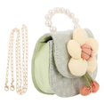 thumbnail image 1 of a refined and professional product description based on your input:\n\n \n\n**Cute Mini Crossbody Bag – Lightweight Flower Coin Purse with Pearl, 1 of 5