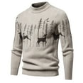 thumbnail image 2 of Mens Fashion Color Matching Large Cotton Cardigan Sweater Zipper Knit Shirt, 2 of 7