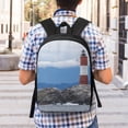 thumbnail image 5 of Xecao Lighthouse On The Waters print Travel Backpack, Large Computer Backpack for Men Women, College School Rucksack Book Bag, 5 of 5